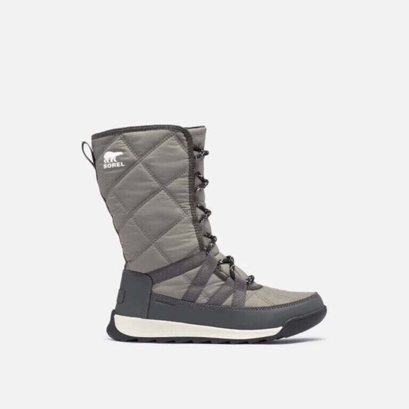 NEW SOREL Woman's Boots Whitney Tall Lace II QUARRY GRAY SIZE 5 NIB WATERPROOF - Picture 2 of 6